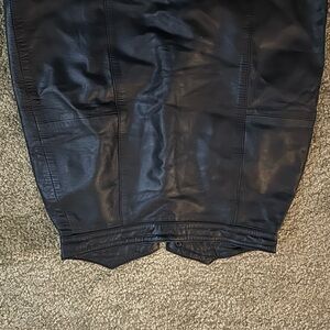 Vintage Black Leather Skirt